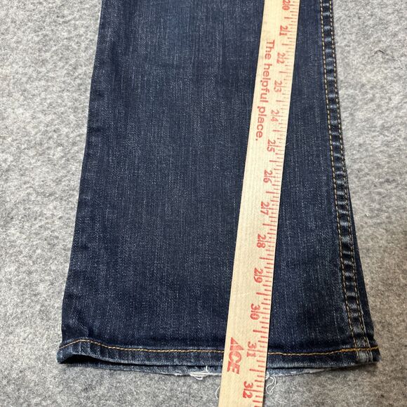 Big Star Sophie Distressed Bootcut Jeans Women's Size 28R Dark Blue Denim - Picture 5 of 9